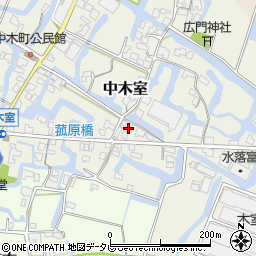 福岡県大川市中木室694周辺の地図