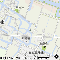 福岡県大川市中木室823周辺の地図