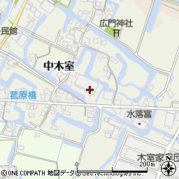 福岡県大川市中木室700周辺の地図