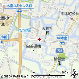 福岡県大川市中木室564周辺の地図