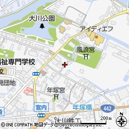 福岡県大川市酒見721周辺の地図