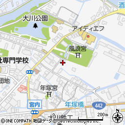 福岡県大川市酒見724周辺の地図