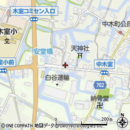 福岡県大川市中木室560周辺の地図