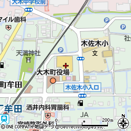 大木町総合体育館周辺の地図