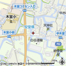 福岡県大川市中木室556周辺の地図