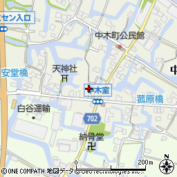 福岡県大川市中木室626周辺の地図