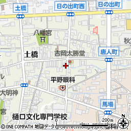 福岡県八女市本町西唐人町1-84周辺の地図
