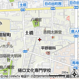 福岡県八女市本町西唐人町1-56周辺の地図