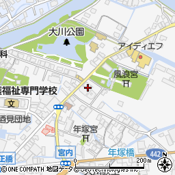 福岡県大川市酒見718周辺の地図