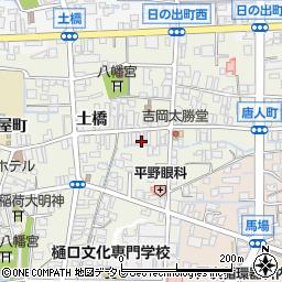 福岡県八女市本町西唐人町1-63周辺の地図