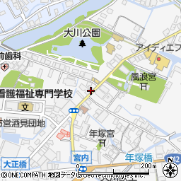 福岡県大川市酒見713-2周辺の地図