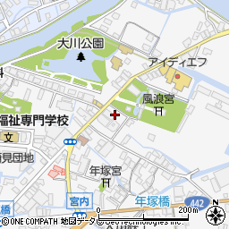 福岡県大川市酒見718-1周辺の地図