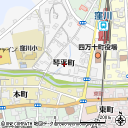 高知県高岡郡四万十町琴平町周辺の地図