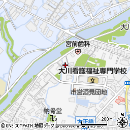 福岡県大川市酒見452-8周辺の地図