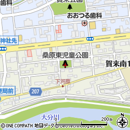 桑原東児童公園周辺の地図