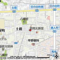 福岡県八女市本町西唐人町1-68周辺の地図