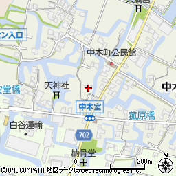福岡県大川市中木室630周辺の地図