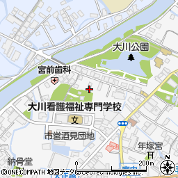 福岡県大川市酒見458周辺の地図