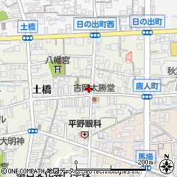 福岡県八女市本町西唐人町1-89周辺の地図