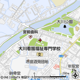 福岡県大川市酒見458-10周辺の地図