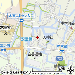 福岡県大川市中木室524周辺の地図