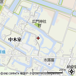 福岡県大川市中木室728周辺の地図