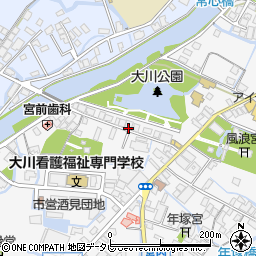 福岡県大川市酒見461周辺の地図