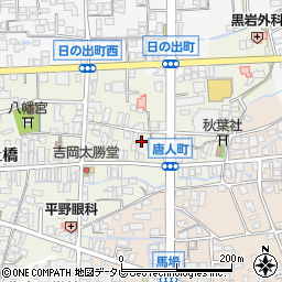 福岡県八女市本町（東唐人町）周辺の地図