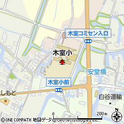 福岡県大川市中木室496周辺の地図