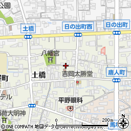 福岡県八女市本町西唐人町1-257周辺の地図