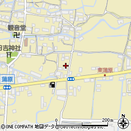 福岡県八女市蒲原1336-4周辺の地図