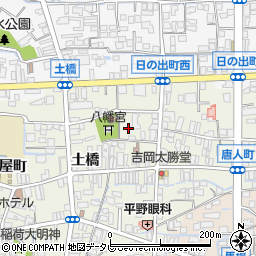 福岡県八女市本町西唐人町1-361周辺の地図