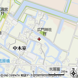 福岡県大川市中木室739周辺の地図