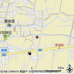 福岡県八女市蒲原1336-1周辺の地図
