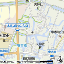 福岡県大川市中木室482周辺の地図