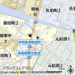 〒798-0080 愛媛県宇和島市新田町の地図