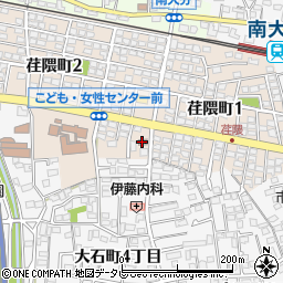 大分荏隈郵便局周辺の地図