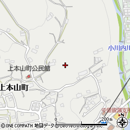 長崎県佐世保市上本山町周辺の地図
