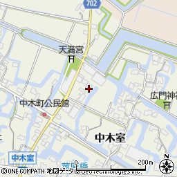 福岡県大川市中木室23-7周辺の地図