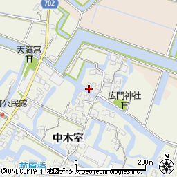 福岡県大川市中木室113周辺の地図