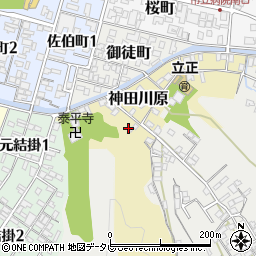 愛媛県宇和島市神田川原周辺の地図