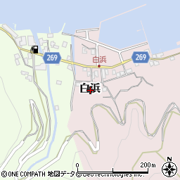 愛媛県宇和島市白浜周辺の地図