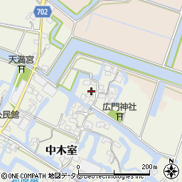 福岡県大川市中木室109周辺の地図