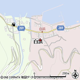 愛媛県宇和島市白浜260周辺の地図