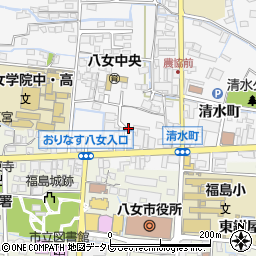 福岡県八女市本村大正町周辺の地図