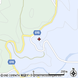 大分県日田市前津江町大野1504周辺の地図