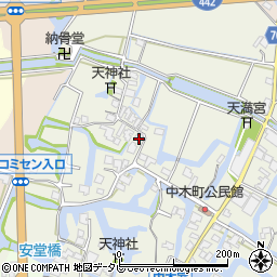 福岡県大川市中木室356周辺の地図
