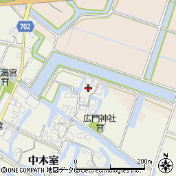 福岡県大川市中木室106周辺の地図
