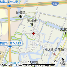 福岡県大川市中木室418-1周辺の地図