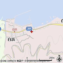 愛媛県宇和島市白浜222周辺の地図